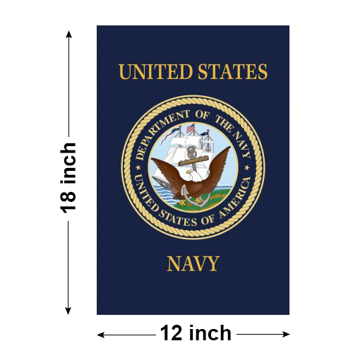 18"x12" U.S. Navy Garden Flags - Support Our Troops Flags | Tuff Flags