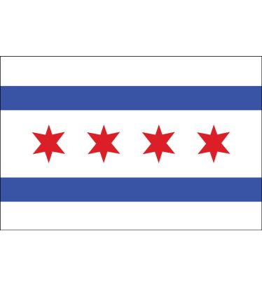 3'x5' Chicago Nylon Outdoor Flag