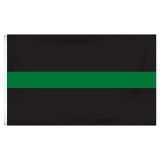 3'x5' Budget-Friendly Thin Green Line Outdoor Flag