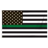 3'x5' Thin Green Line U.S. Outdoor Nylon Flag