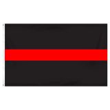 3'x5' Budget-Friendly Thin Red Line Outdoor Flag
