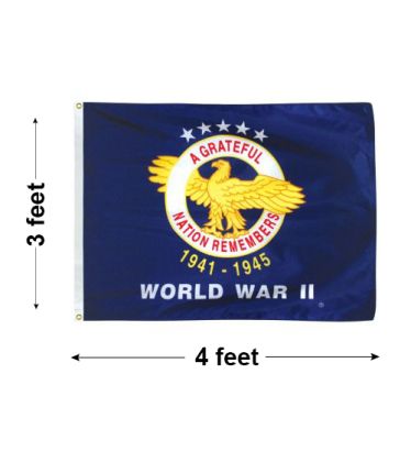 3'x4' WWII Nylon Outdoor Flags