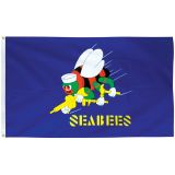 3'x5' Seebees Outdoor Light-Poly Flags