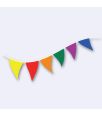 60' Multi-Colored 9"x12" Heavy Duty Pennant Strings