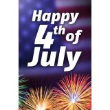 3'x5' 4th Of July Fireworks Nylon Flag