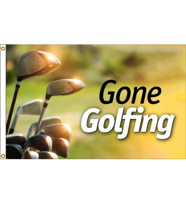 3'x5' Gone Golfing Nylon Flag