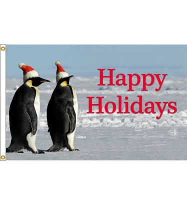 3'x5' Holiday Penguins Nylon Flag
