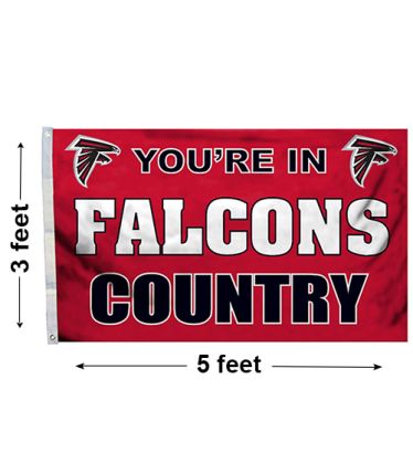 3'x5' Atlanta Falcons Country Outdoor Flag