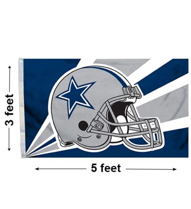 3'x5' Dallas Cowboys Helmet Outdoor Flag