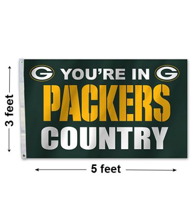 3'x5' Green Bay Packers Country Outdoor Flag