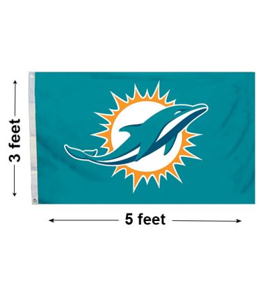 3'x5' Miami Dolphins Outdoor Flag