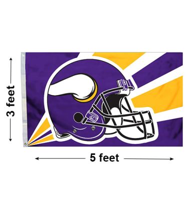 3'x5' Minnesota Vikings Helmet Outdoor Flag