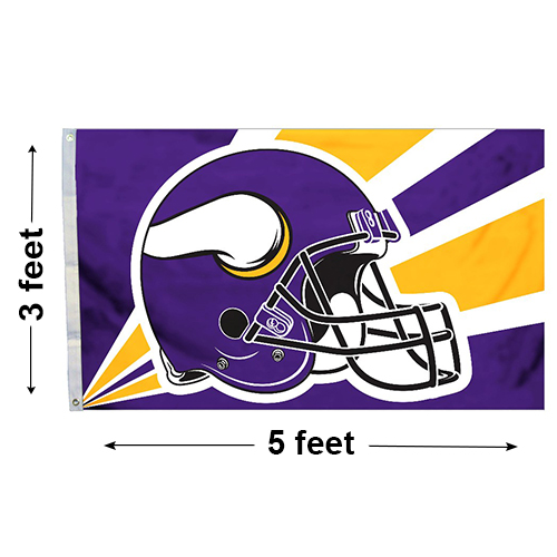 3'x5' Minnesota Vikings Helmet Outdoor Flag - Football Flags | Tuff ...